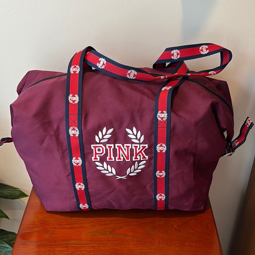 PINK Victoria's Secret Burgundy Tote Bag